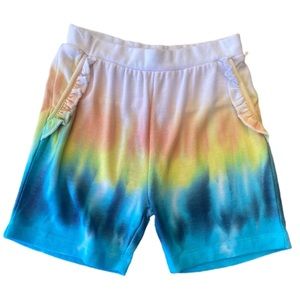 Chaser Kids- Tie Dye Cozy Knit ruffle shorts